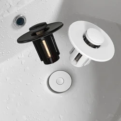 Núcleo de rebote de lavabo blanco, filtro emergente de latón para lavabo de baño, receptor de pelo, tapón desodorante, herramienta de renovación para cocina y baño