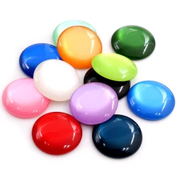 10pcs/lot 25mm 12 colors and Mixed Color Flat Back Resin Cabochons Cameo Fit 25mm Cameo Base Domed Jewelry Accessories Supplies