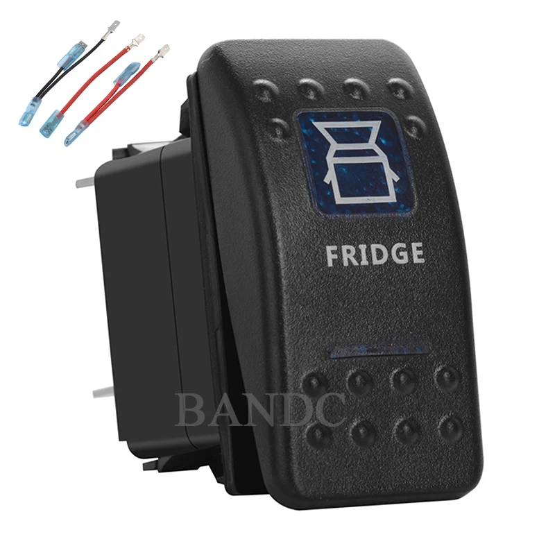 

FRIDGE 5Pins On-Off SPST Blue Led Toggle Switch for ARB/Carling/NARVA 4x4 Style，12V 20A 24V 10A，Jumper Wires Set