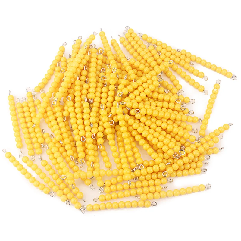 Baby Toy Montessori Yellow Bead 100-1000Pcs Beads Math Toy Early Childhood Education Preschool Training Kids Toys for Children