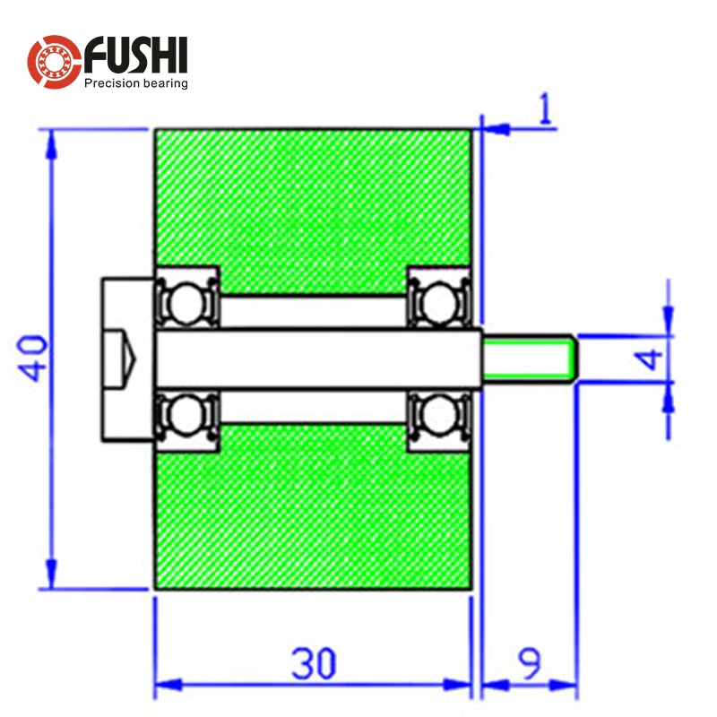 PU 635 bearing 5*40*30 mm with screw Driven roller conveyor belt double bearing wear-resistant guide wheel for Medical equipment