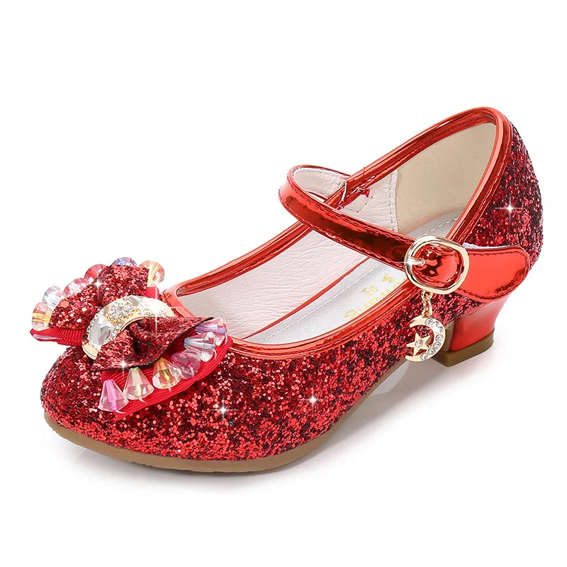 Children Princess Shoes New Spring Autumn Girls Sequins Wedding Party Kids Dress Shoes Girls School Sandals Size 26-38 B668