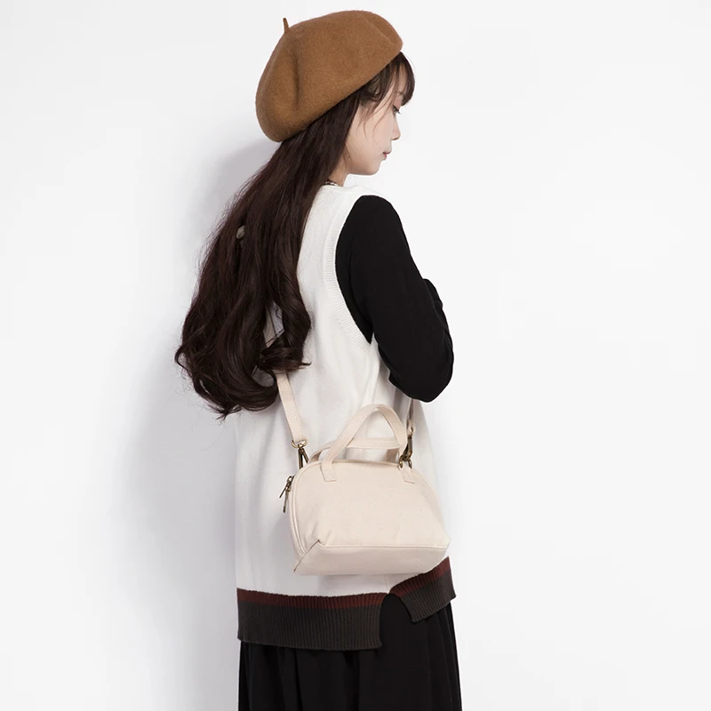 Very simple shoulder messenger handbag female casual canvas hand bag