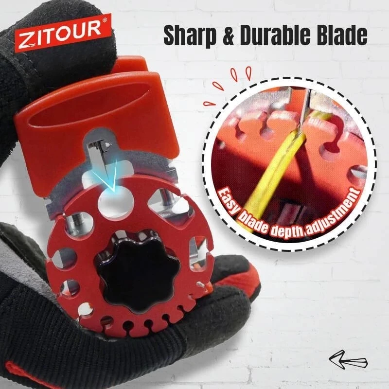Zitour Universal Handheld Quick Stripper Electric Wire Stripper Machine Wire Cable Cutter Stripping Machine Pliers Tool 2 Blades
