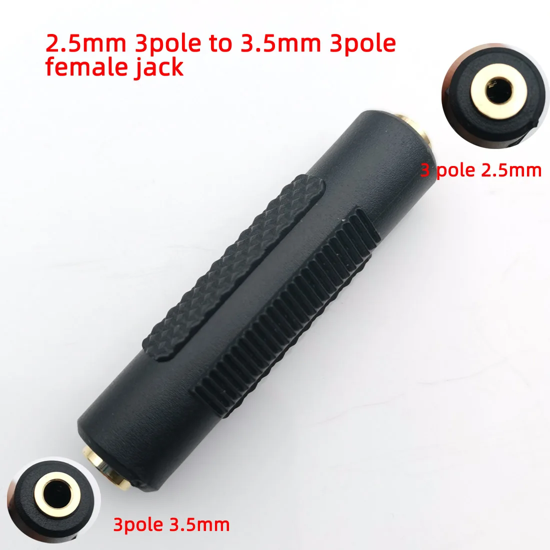 2 Stück Stereo 3,5mm 3-Pol auf 3-Pol 1/8' Aux Buchse-zu-Buchse Audio-Koppler-Adapter 4-Pol auf 4-Pol Aux-Verbindungsadapter – Detail 5