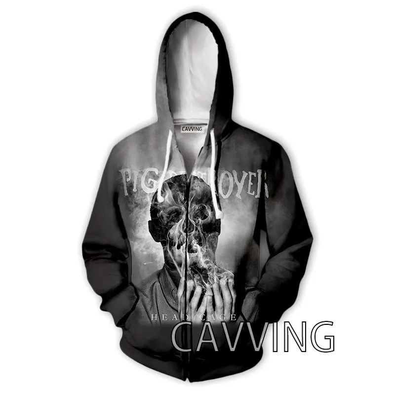 New Fashion  3D Print  Pig Destroyer  Band  Zipper Hoodies Zip Up Hooded Sweatshirts Harajuku Hoodie Hip Hop Sweatshirts