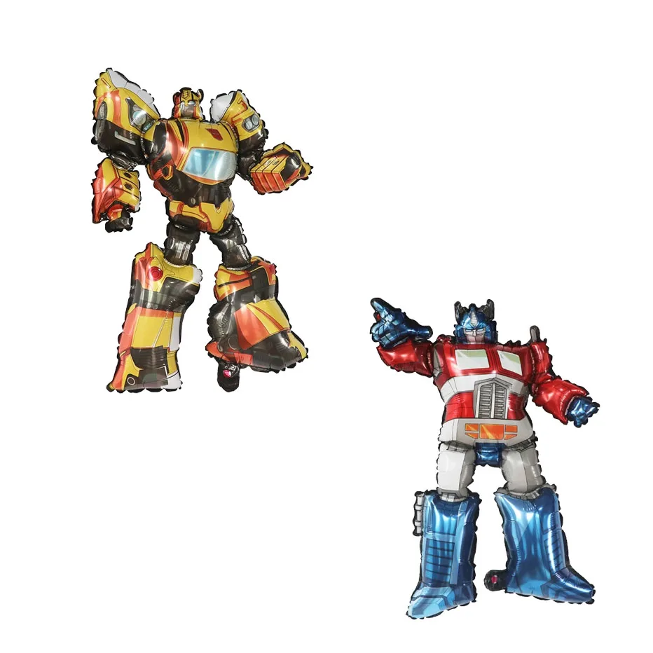 10Pcs 74X53cm Transformers Theme Modeling Balloons Optimus Prime Sideswipe Bumblebee Air Globos Boy Party Decoration Accessories