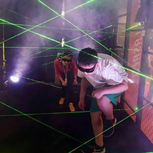 green blue red laser game magic penetralium escape props Real green laser array chamber secret funny laser safe maze game