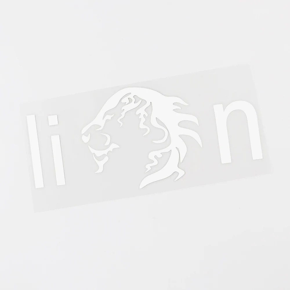 YJZT 17.2CM×7.6CM Animal Lion Graphical Car Sticker Decal Black/Silver Vinyl Car-styling 8C-0641