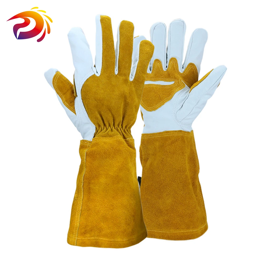 

Gardening Rose Pruning Gloves Cowhide Leather Safety Welding Gloves Women and Men Welding Glove