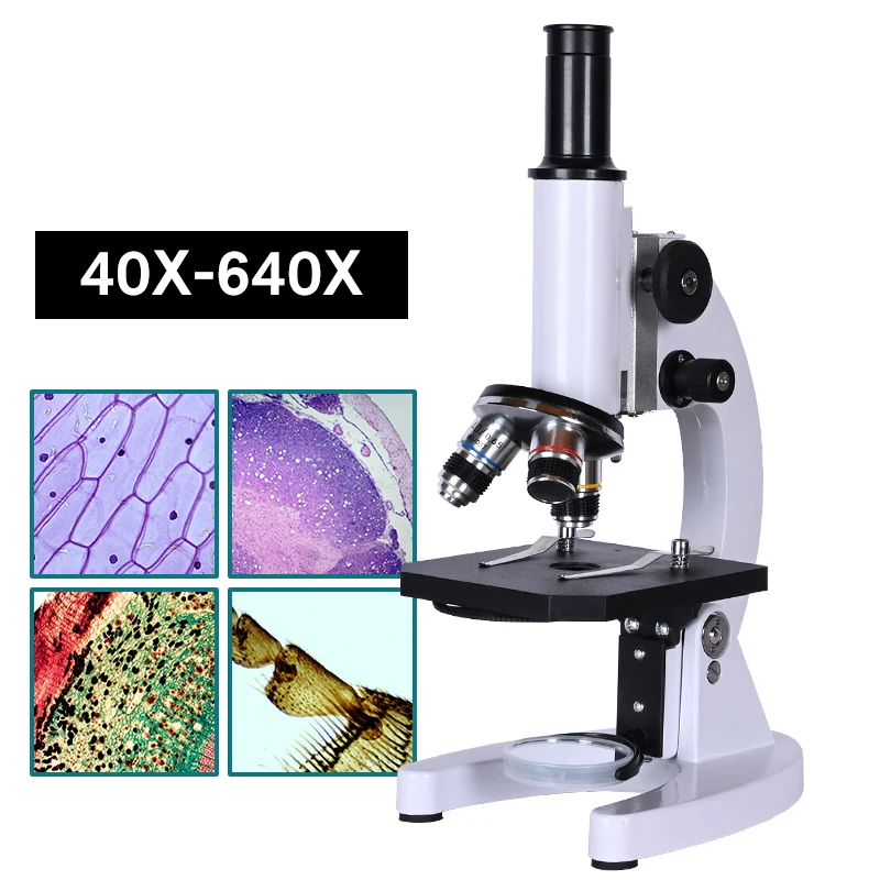 zoom 640X HD Monocular Biological Microscope Science Experiment Student School education science laboratory Lab eyepiece 10x 16x