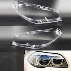 For BMW F10 F18 2010-2017 5 Series Car Front Headlight Lens Cover Shell Headlamp Clear