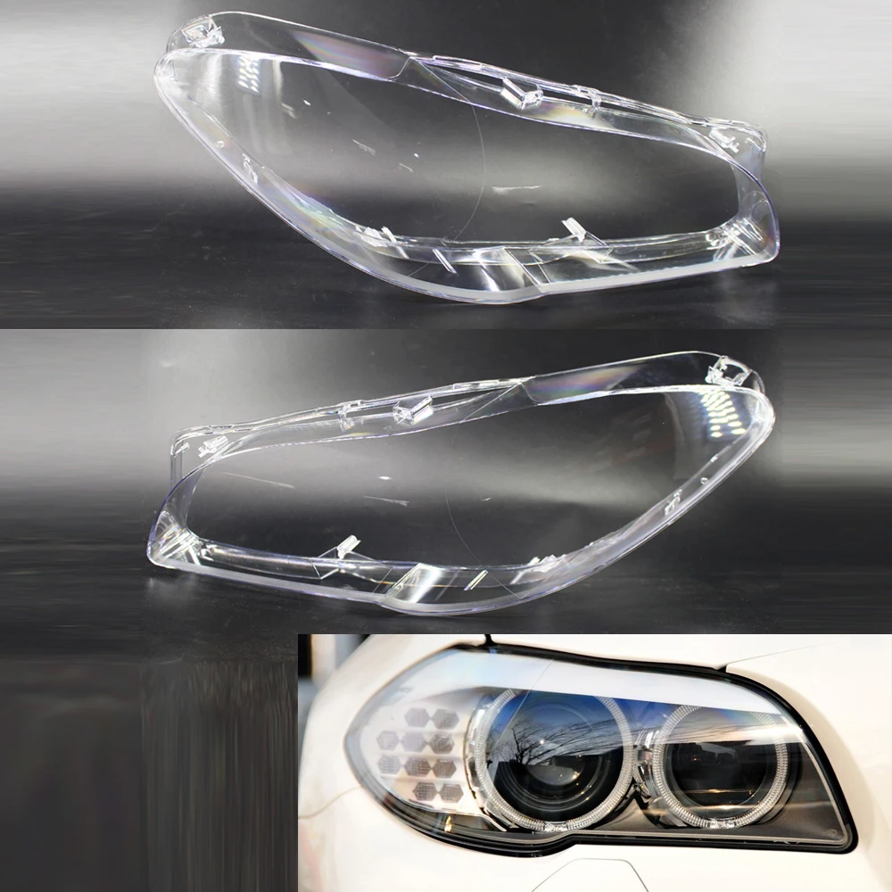 For BMW F10 F18 2010-2017 5 Series  Car Front Headlight Lens Cover Shell Headlamp Clear