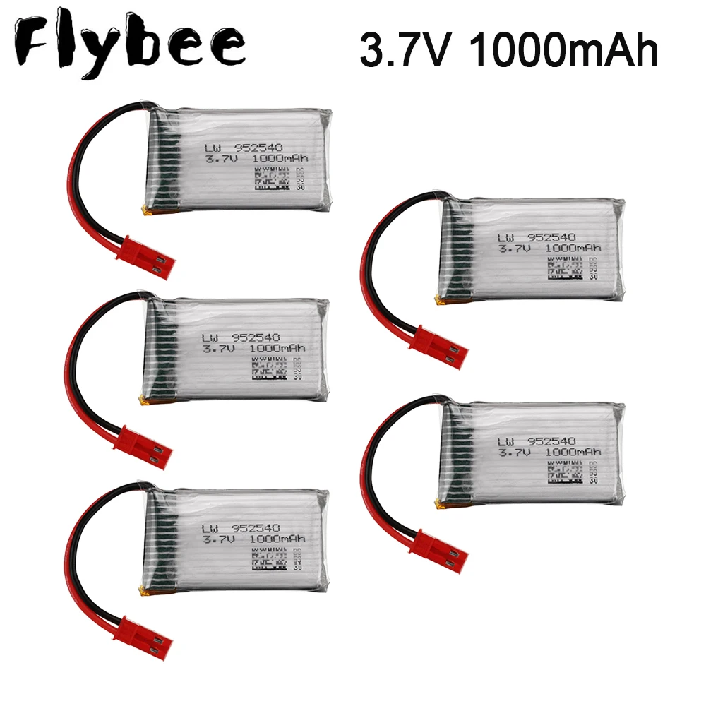 JST plug 3.7V 1000mah Battery For Syma X400 X500 X800 HD1315 HJ818 HJ819 X25 Rc Drone Spare Parts