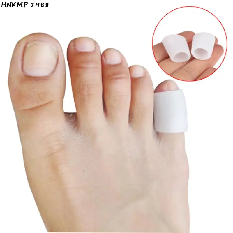 2Pcs/lot Silicone Gel Little Toe Tube Corns Blisters Corrector Pinkie Protector Gel Bunion Toe Finger Protection Gel Sleeve