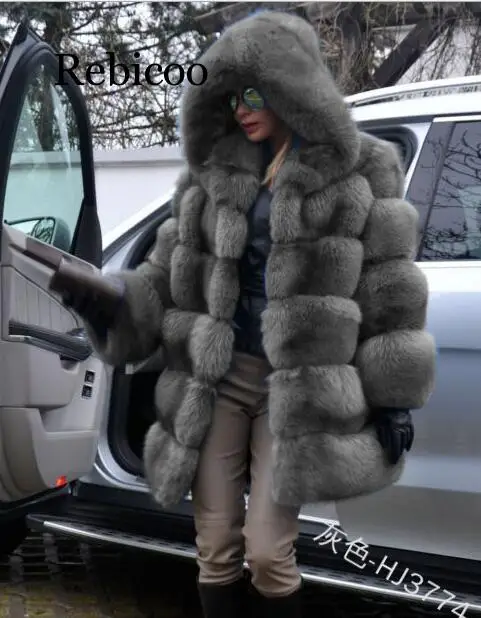 new winter imported fox fur coat female temperament warm womens  fashions faux fur coat coat