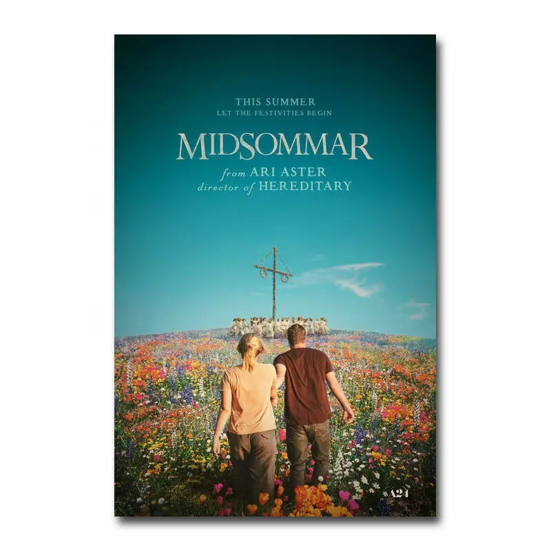 Midsommar Horror Movie Ari Aster Horror Film Silk Fabric Wall Poster Art Decor Sticker Bright