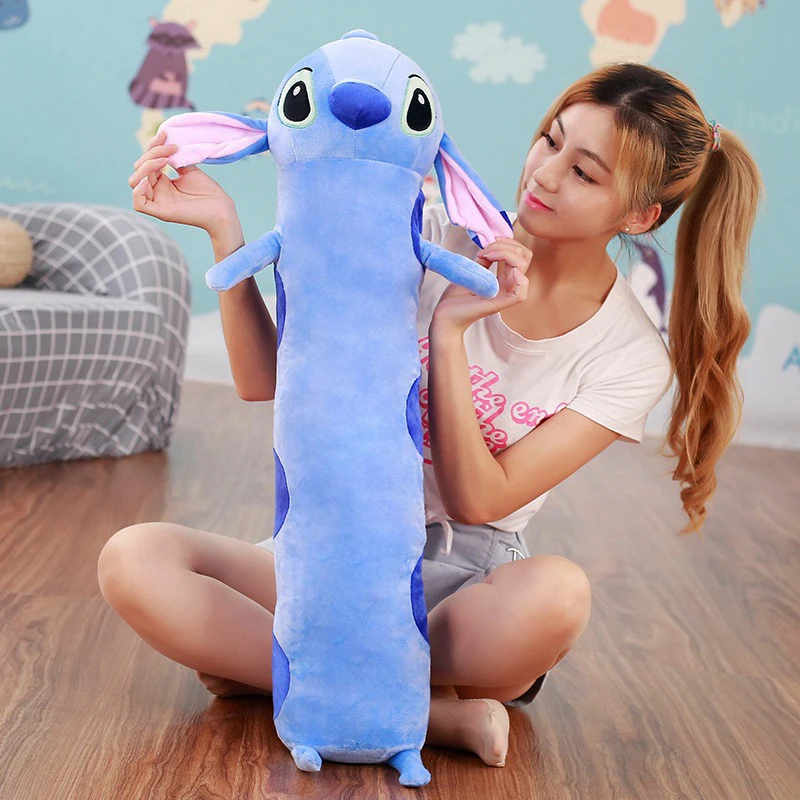 Disney CAN o & Stitch Peluche pour Enfants, Oreiller de Dessin Animé, Poupées en Peluche Anime, Super Long, Qualité Douce, Cadeau d'anniversaire pour Bol, 95-170cm