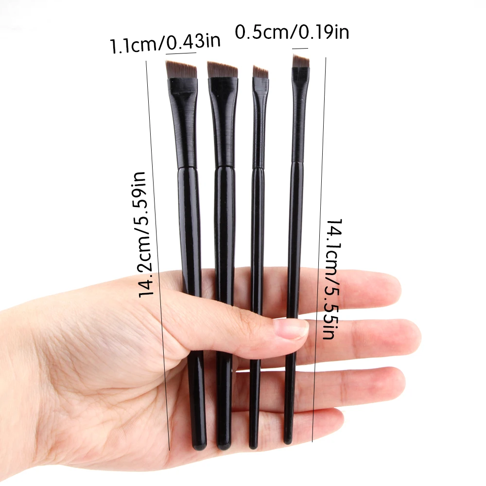 5/10/20/50Pcs Brow Brush Super Thin Angled Eyeliner Brush Synthetic Hair Eye Makeup Brushes Fine Sharp Cosmetic Eyebrow Tools