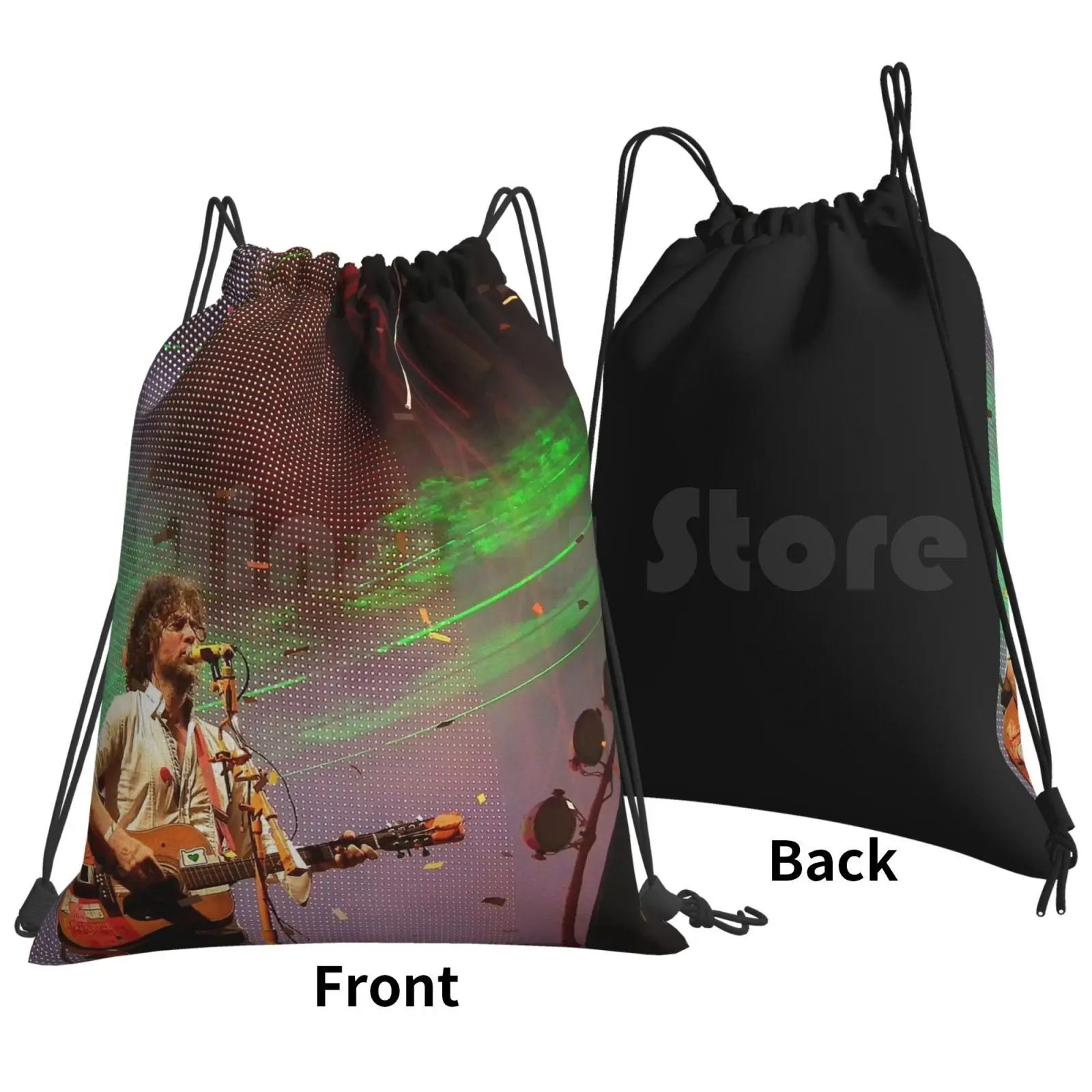 Wayne Coyne / Flaming Lips Glastonbury 2010 Backpack Drawstring Bags Gym Bag Waterproof The Flaming Lips Wayne Coyne Gig