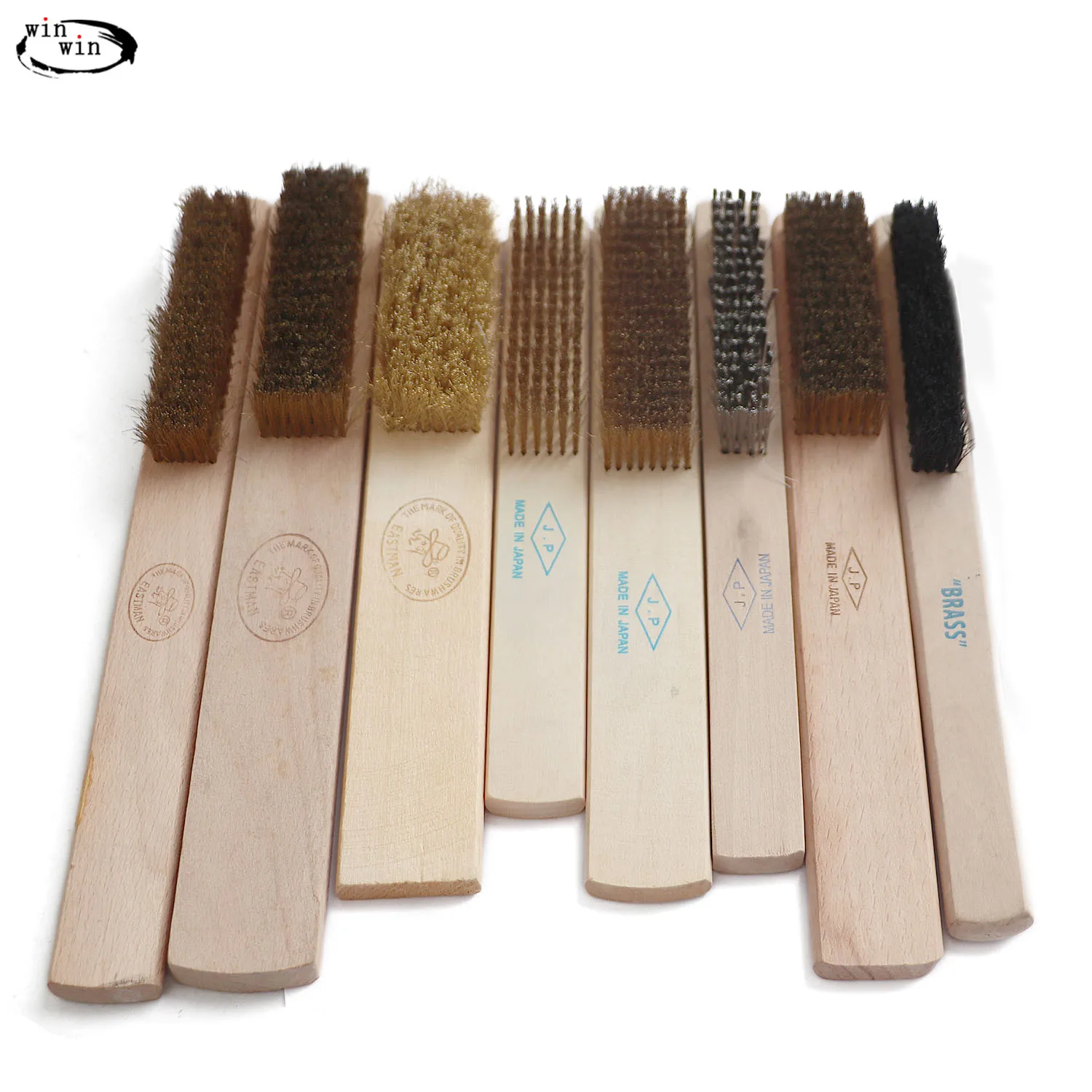 1 Piece Copper Wire Brush - Brass Wire Copper Brushes with Wooden Handle for Polishing or Surface Texture Removal on Soft Metals