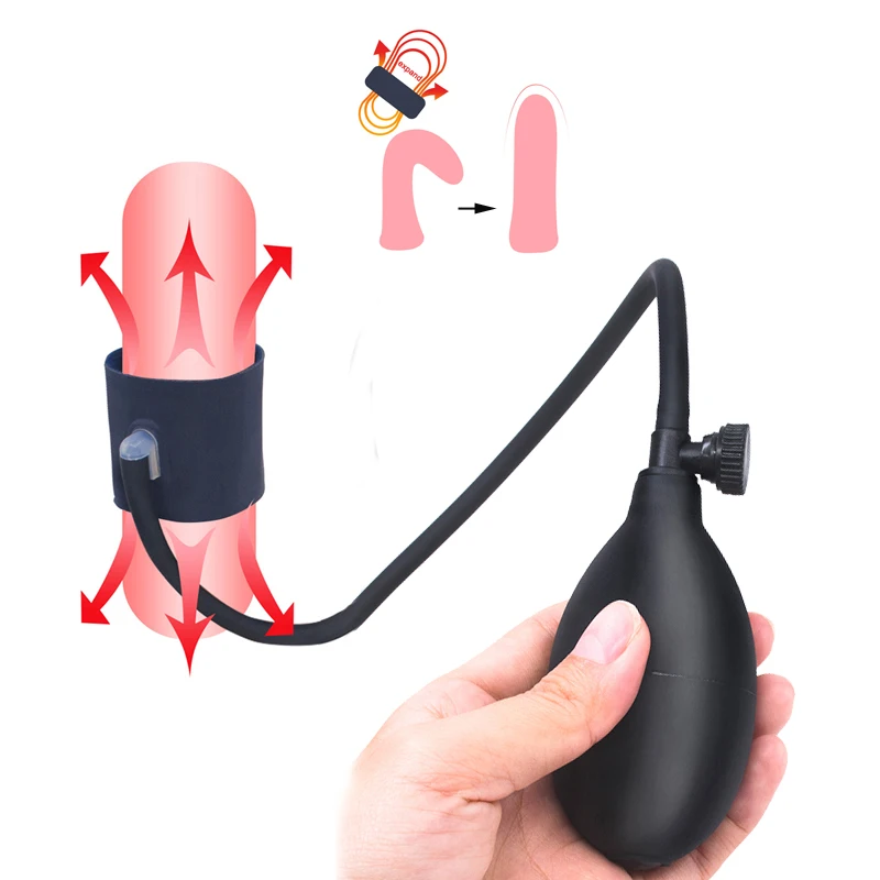 Inflatable Penis Enlargement Device Help Men Sex Penis Erectile Dysfunction Penis Exerciser Penis Pump Sex Toys Penis Cock Ring