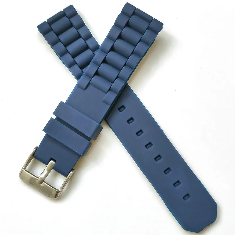 20mm 22mm Silicone Rubber Watch Band Soft Silicon Strap Fashion Casual Bracelet Thin Black White Red Blue Yellow