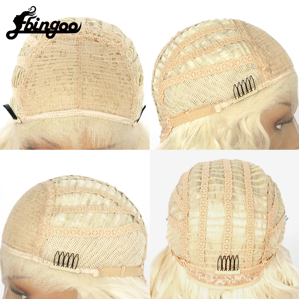 Etingoo – perruque Lace Front Wig synthétique bouclée, 24 pouces, perruque longue de couleur Blonde ombrée pour femmes