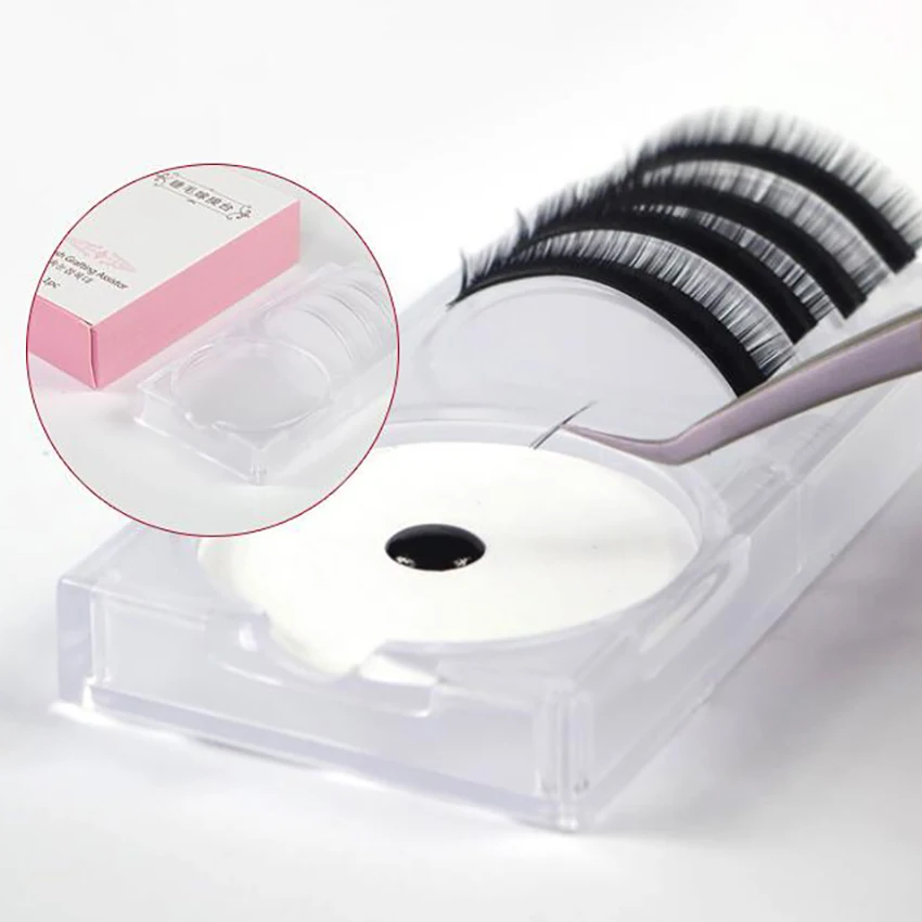 2 في 1 أكريليك تطعيم رمش حامل عرض أصحاب DIY بها بنفسك كاذبة رموش تمديد لاصق الغراء حامل صينية أدوات مساعدة