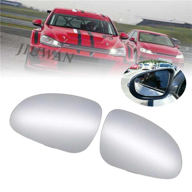 Car Door Side Heated Rearview Mirror Glass Left And Right Fit For VW Golf 5 2006 2007 2008 2009 2 Pcs Replacement Exterior Parts