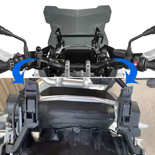 Imagen 2 del producto Soporte de elevación ajustable de refuerzo de parabrisas para BMW R1200GS Adventure 2013-2023 R1250GS R1200 LC ADV
