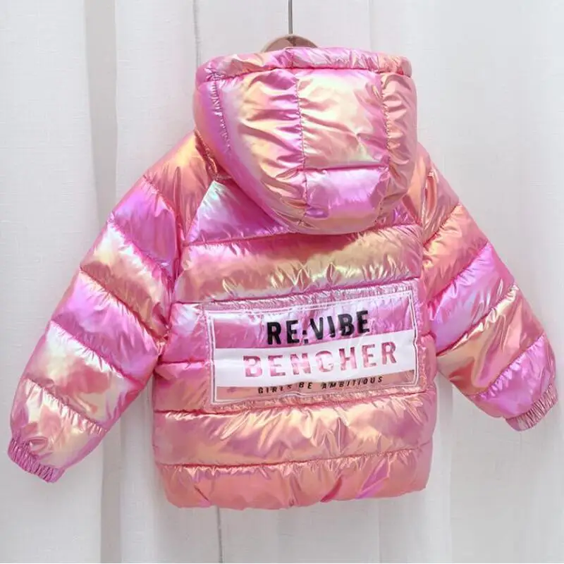 Girls Down Jacket Baby Girls Boys Snowsuit Jackets Winter Children Clothing 2-7 Years Fashion Kids Hooded Zipper Outerwear Coats