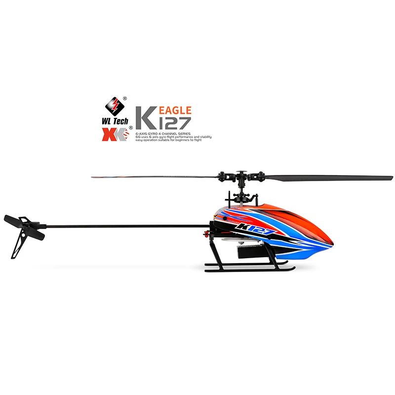 WLtoys Helicopters K127 2.4Ghz 4CH 6-Aixs Gyroscope Single Blade Propellor Gyro Mini RC Helicotper dla dzieci Prezent RC Toys V911