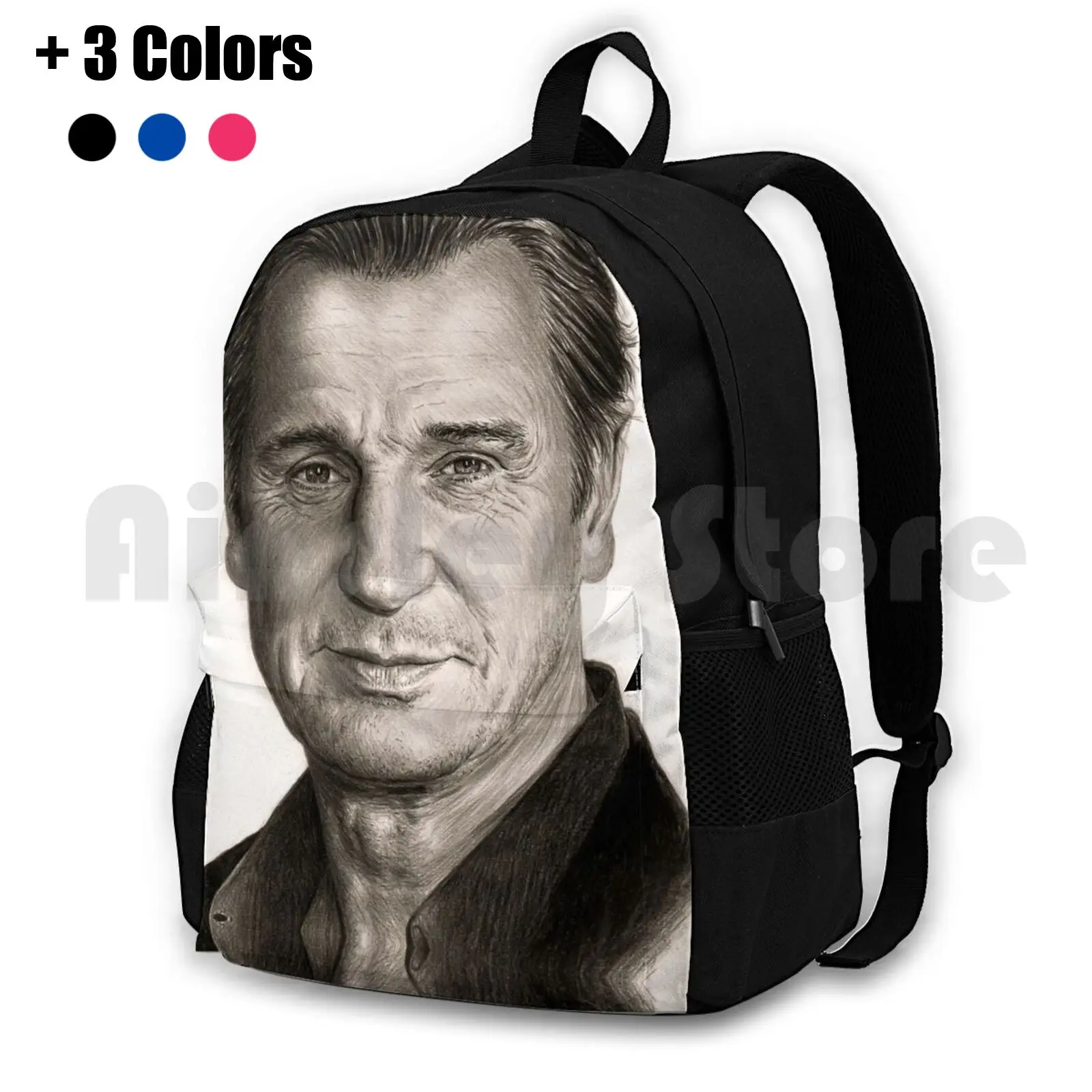 Liam Neeson Outdoor Hiking Backpack Waterproof Camping Travel Liam Neeson Celebrities Celebrity Famous Faces People Face