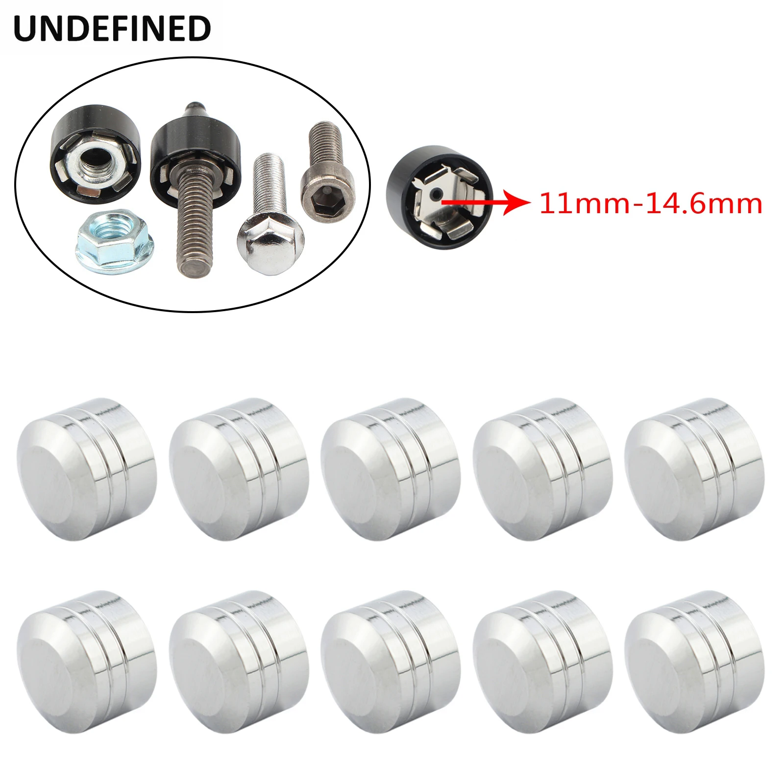 

11-14.6MM Inner Chrome Motorcycle Head Bolts Cover CNC 1/2" Schrauben Abdeckungen Head Screw Bolt Cap For Harley Honda Universal