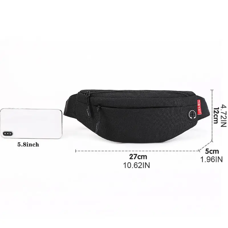 Fashion Men Waist Bag Fanny Pack Pouch Sport Belt Hip Chest Crossbody Shoulder Purse