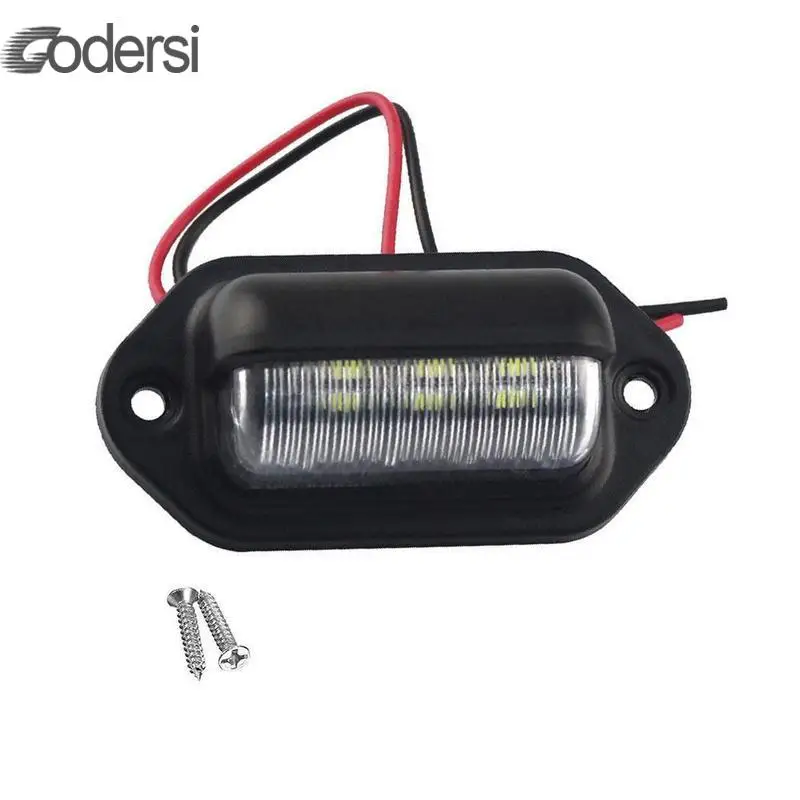 6 LED Car Truck License Plate Light Car Trailer Tail Light Side  Lamp Car Boats Motorcycle RV Truck Trailer 12V 24V 1pc