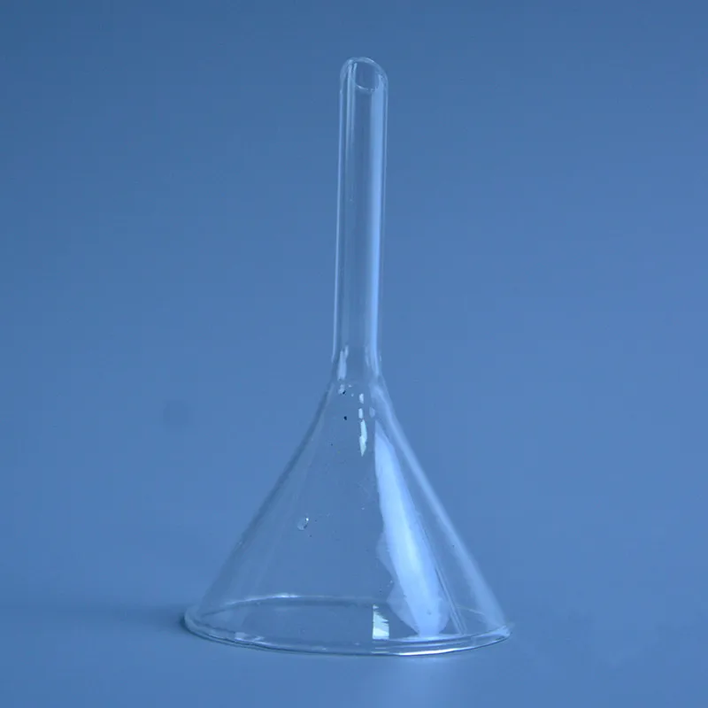 Embudo triangular de vidrio de borosilicato en miniatura, herramientas de suministros de laboratorio, 30mm, 40mm, 50mm, 60mm, 75mm, 90mm