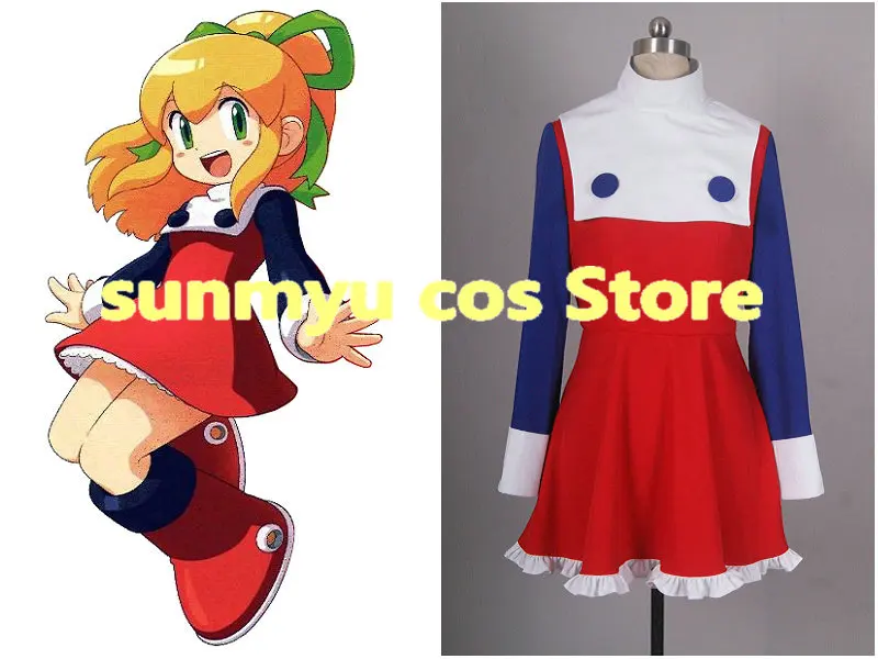 

Rockman Mega Man heroine Cosplay Costume,Custom Size Halloween Wholesale