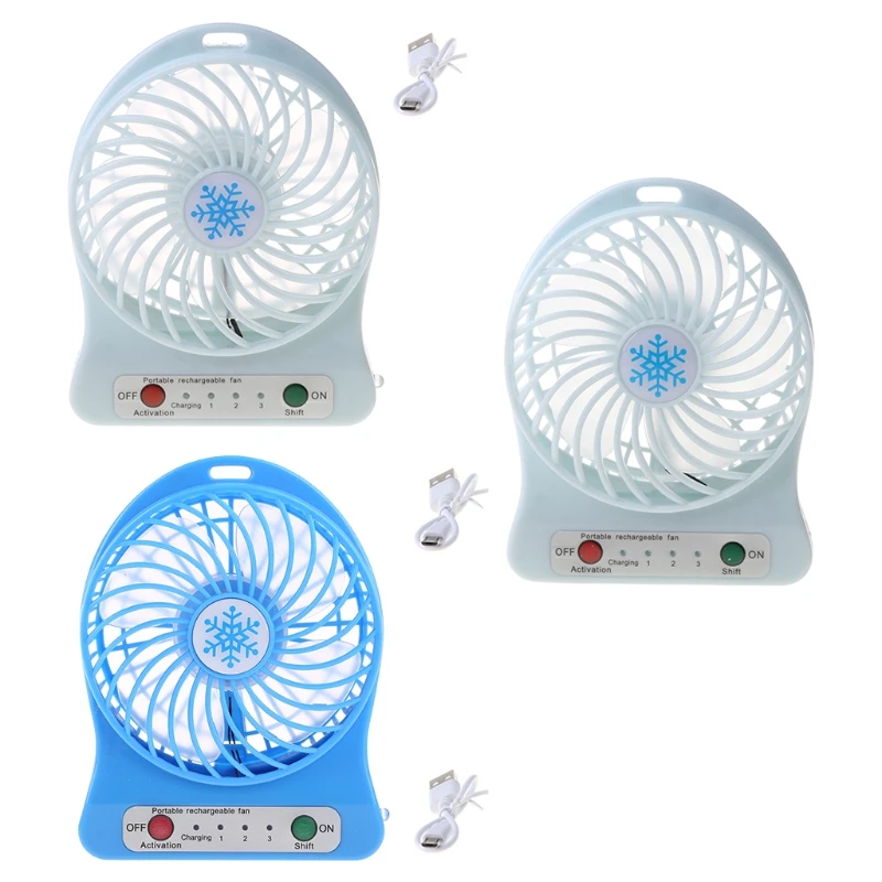 HOT SALE Portable LED Light Fan Air Cooler Mini Desk USB Fan Third Wind USB Fan