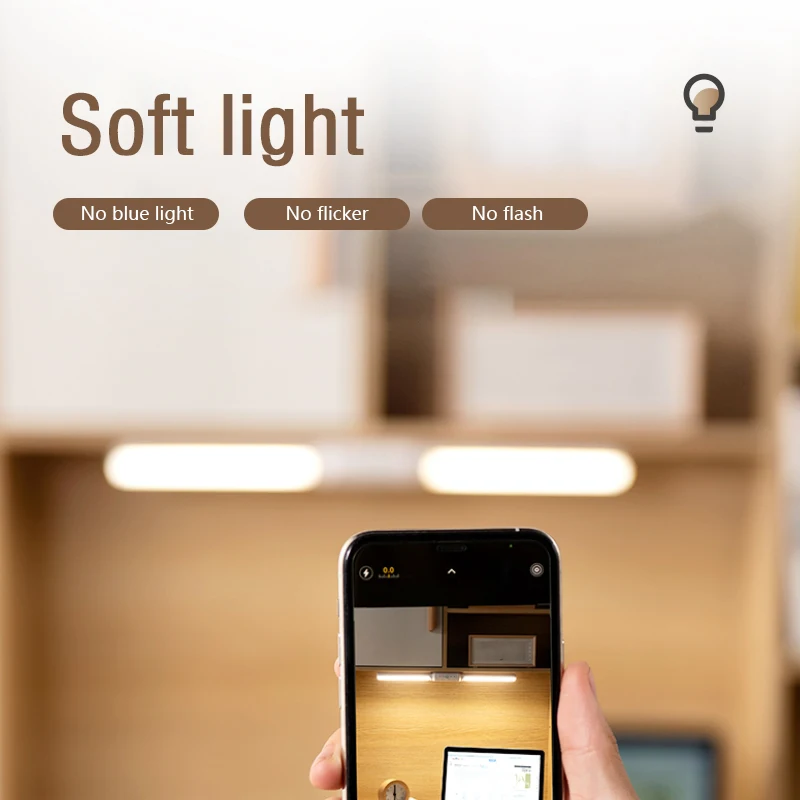 LED Magnetic Attraction Desk Lamp Timing Dimming Rotating Dormitory Charging Wall Light Bedroom Kitchen Bathroom Cabinet Lamp image 2