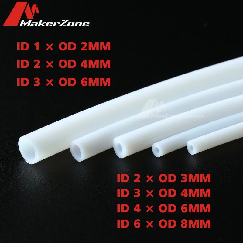 PTFE trubice teflonto extrudér hotend reprap rostock bowden extrudér 1.75mm id2mm od4mm kozoroh trubice