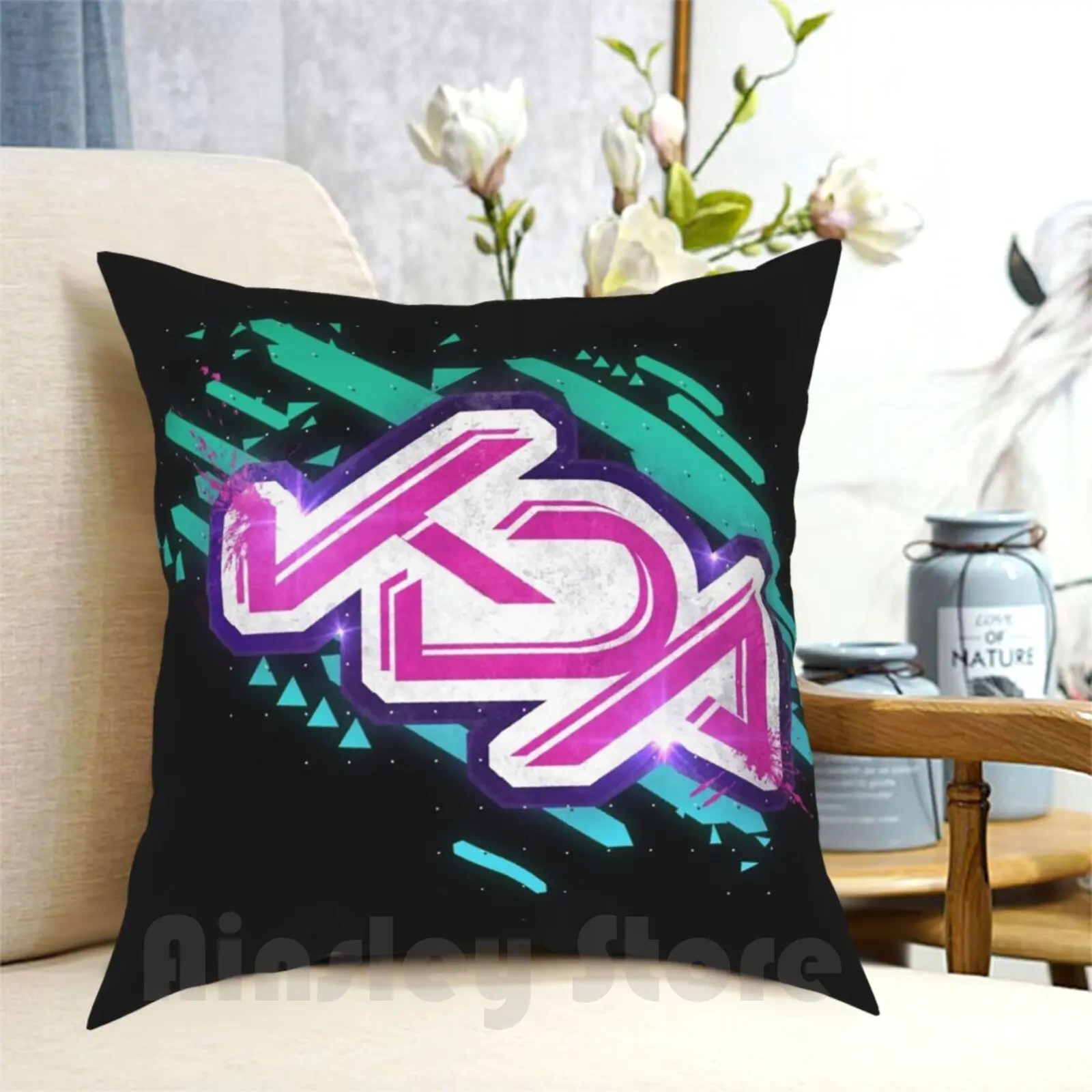 Kda Glitched | Pillow Case Printed Home Soft Throw Pillow Kda K D A Leauge Of Legends Kpop K Pop Ahri Akali Evelynn