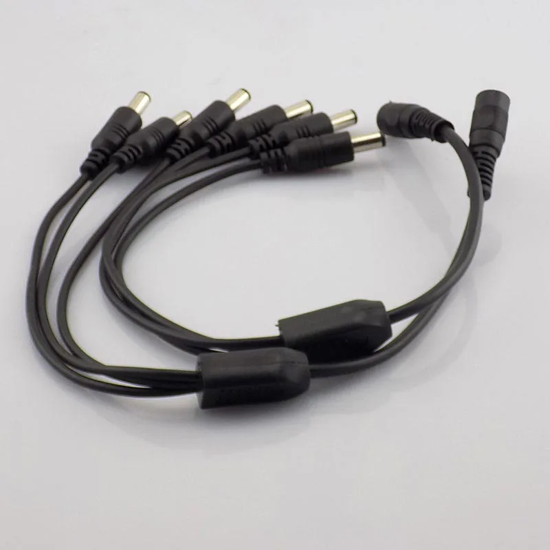 Cable de extensión divisor de 1 hembra a 3 vías macho para accesorios de cámara CCTV, fuente de alimentación CC, 12V Pigtail L19, 2,1x5,5mm, 50 Uds.