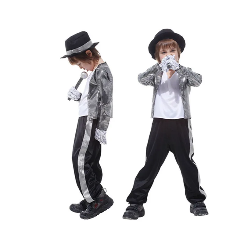 Children's Day Boys Kids Carnival Michael Jackson Cosplay Costume Dancer Birthday Party Clothing Halloween