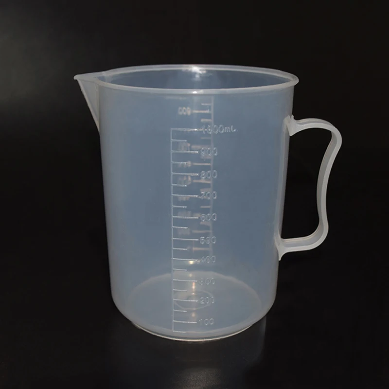 

With handle plastic beaker in low form ,Capacity 1000ml,Plastic measuring cup,Laboratory plastic beaker with handle