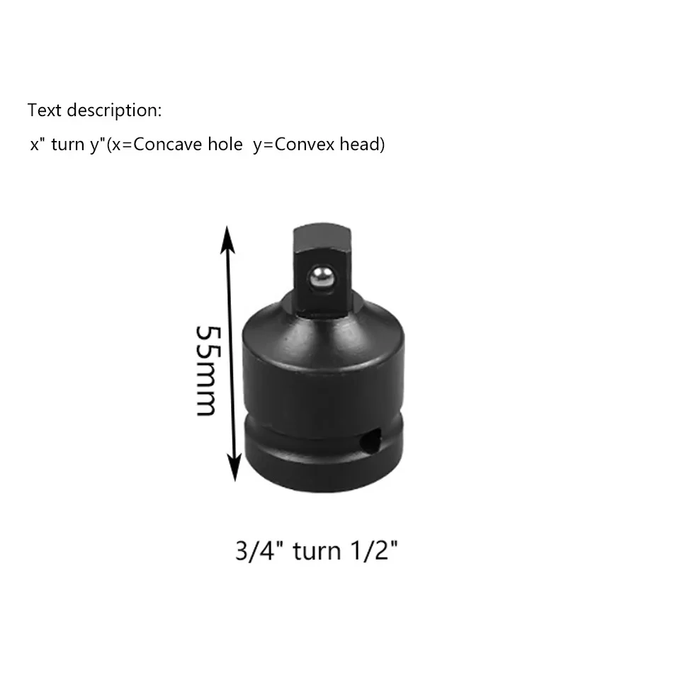 1 pçs 1/2 3/4 3/8 polegada de impacto do ar adaptador pneumático universal conversor soquete adaptador juntas catraca chave impacto elétrico