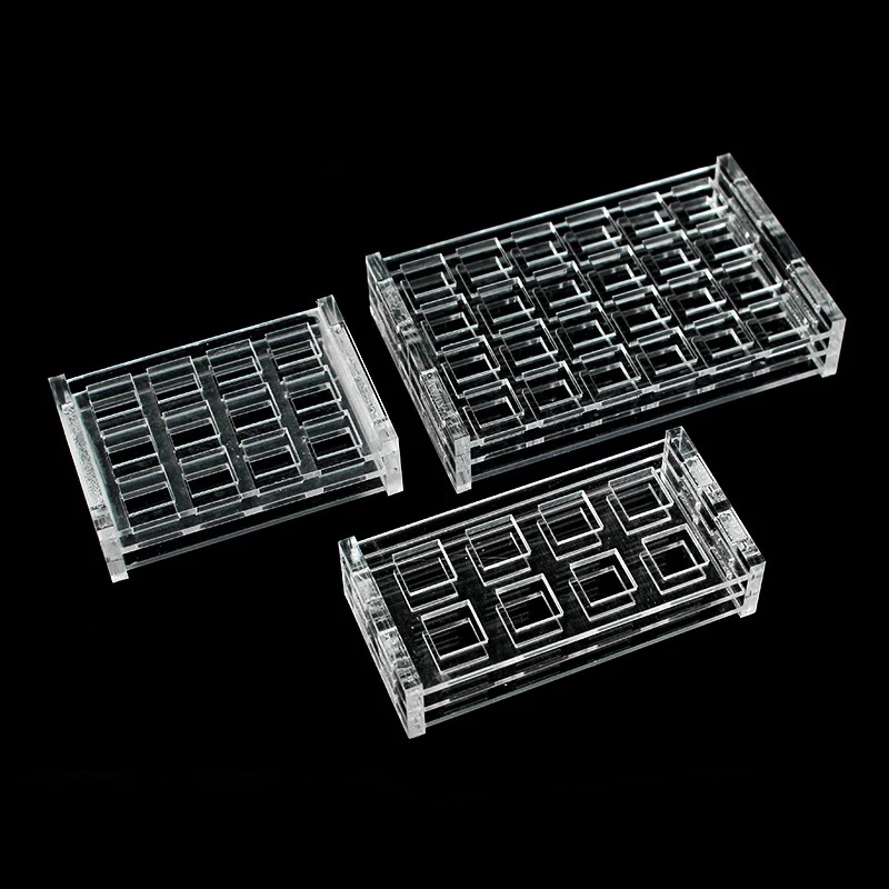 vidro organico pmma 751 10 20 30 40 50 mm cuvette rack suprimentos de laboratorio pecas 01