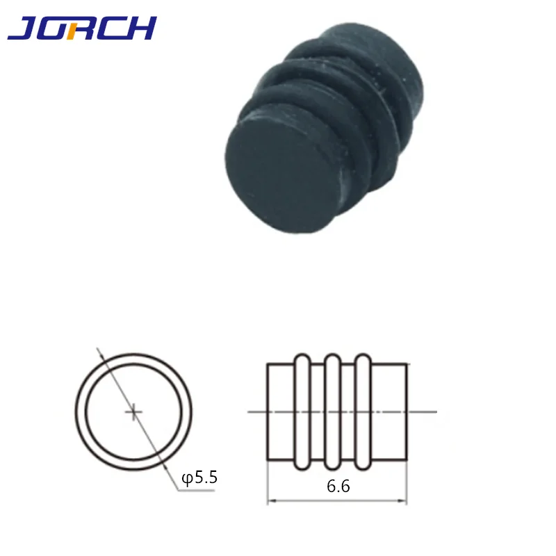 100pcs Blind Sealed Waterproof 5.5mm Automotive Plug Silicone Rubber Seal Wire Seals 7160-9465