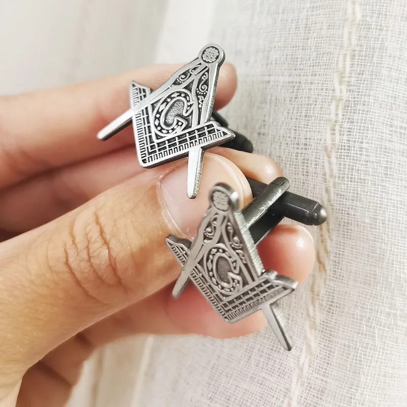 الماسونية 2 درجة الماسونية الحرة مربع والبوصلة G أزرار أكمام الماسونية الموضة الكفة زر كم الكفة لينك لودج #6